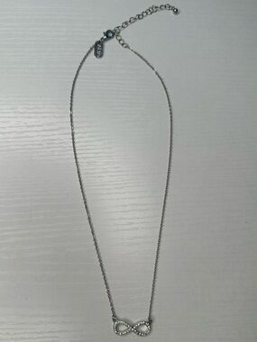 Aeropostale Silver Gemmed Infinity Necklace